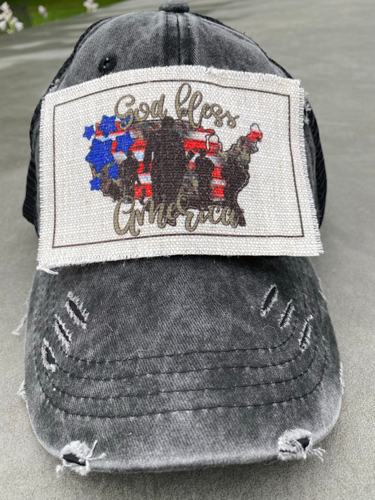 God Bless America Hat Patch