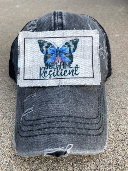 You Are Resilient Butterfly Hat Patch