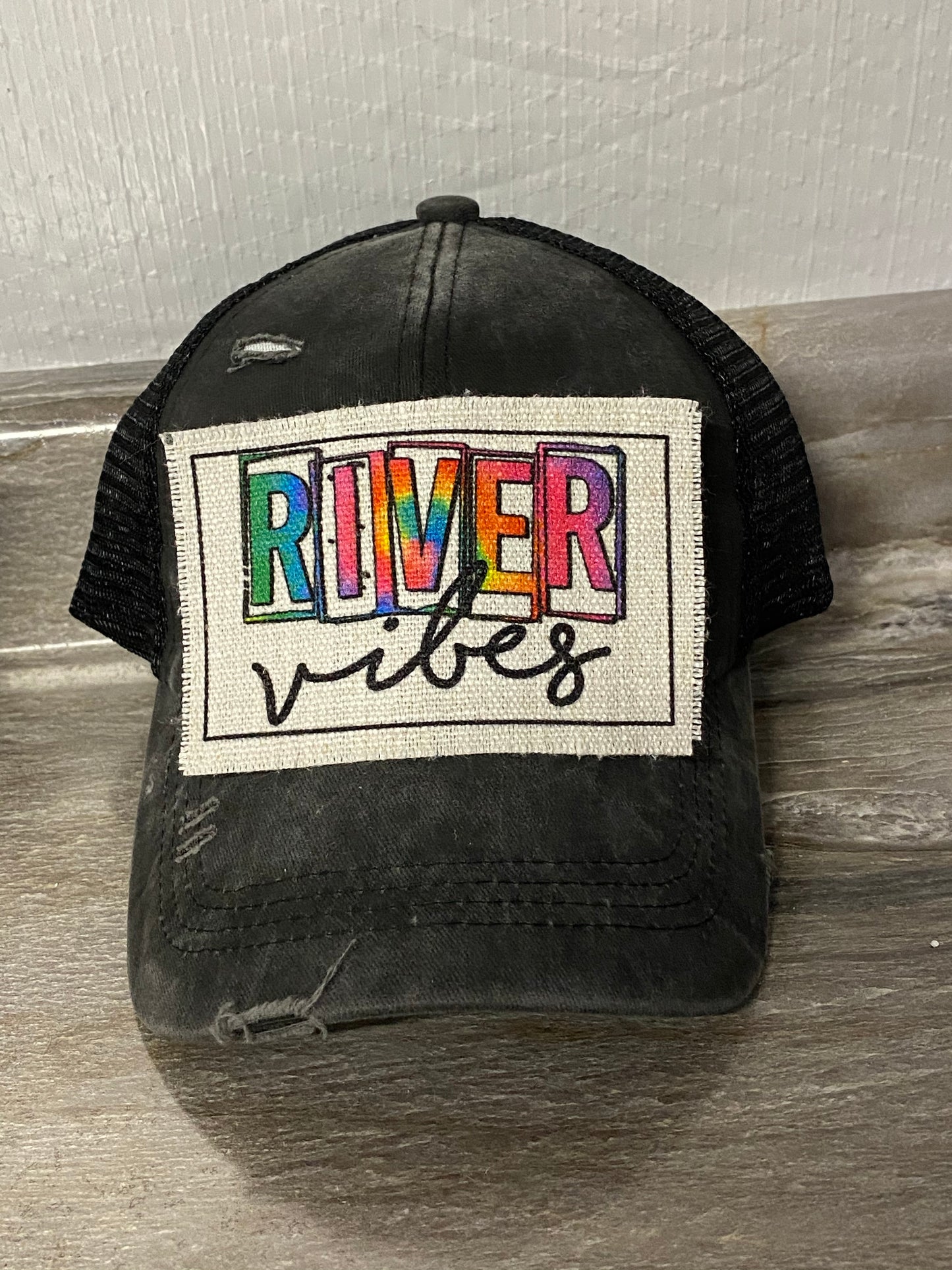 River Vibes Block Tie Dye Hat Patch