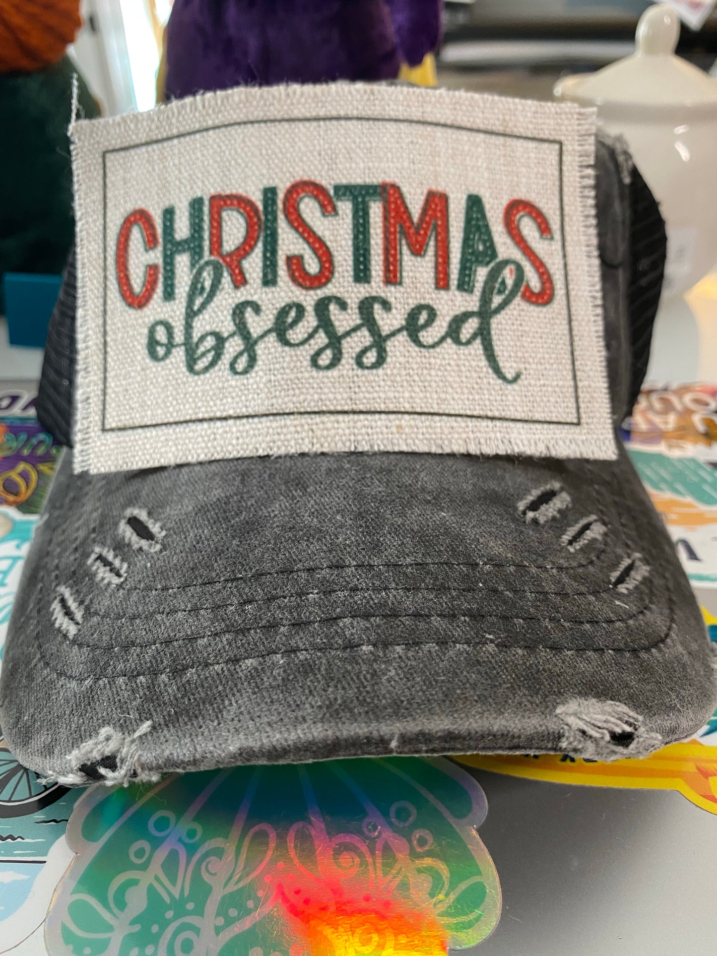 Christmas Obsessed Hat Patch