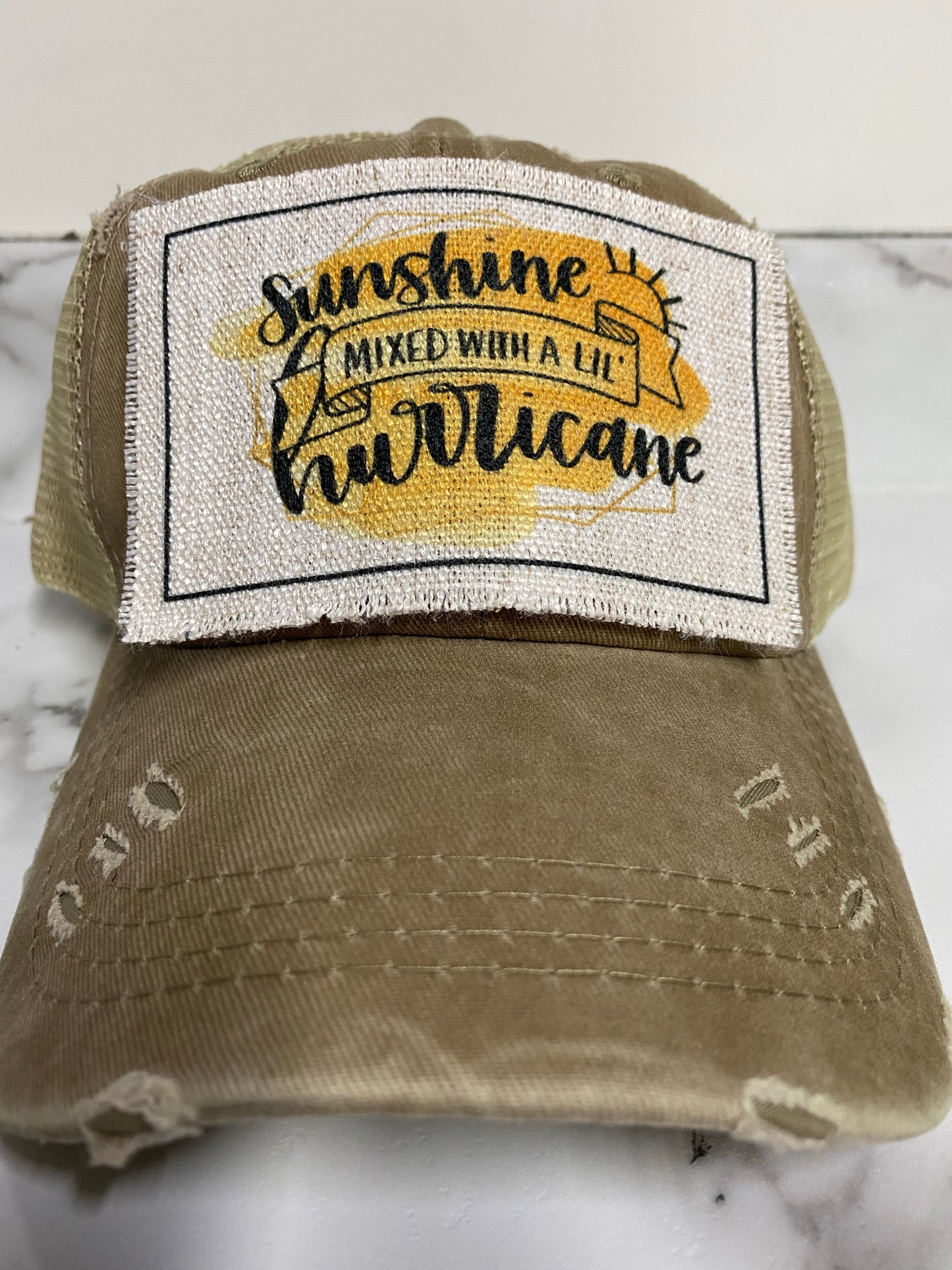 Sunshine Mixed with a Lil’ Hurricane Hat Patch