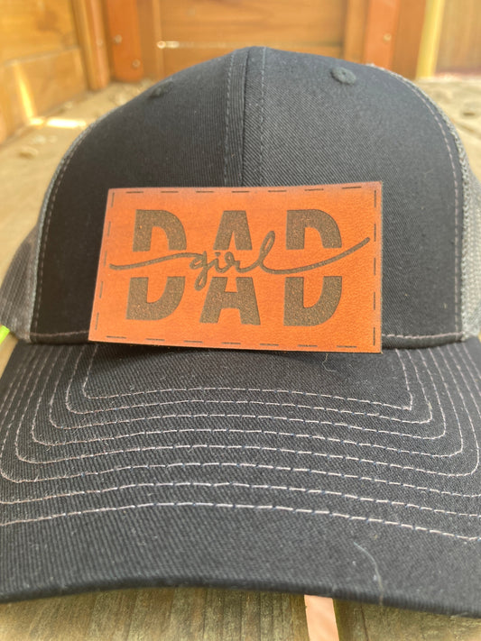 Girl Dad Leatherette Hat Patch