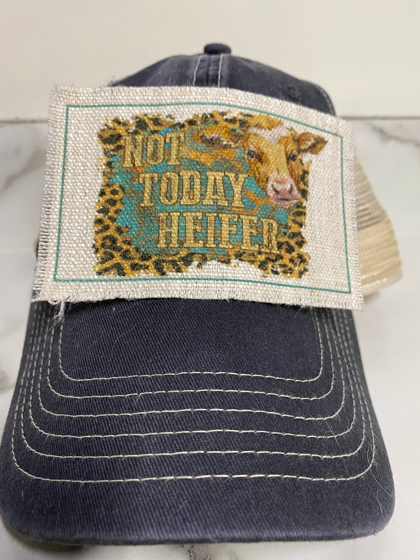 Not Today Heifer Hat Patch