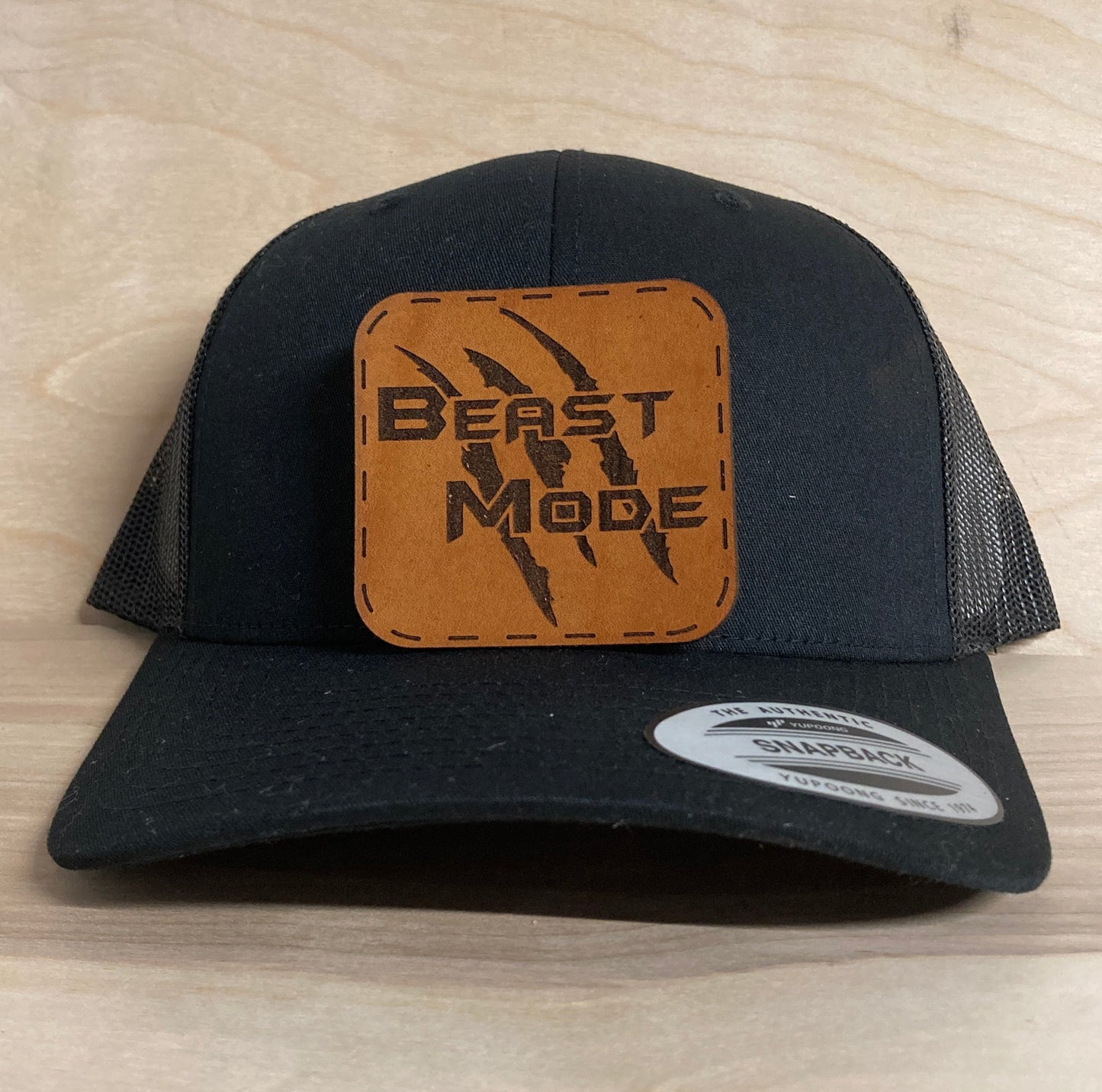Beast Mode Leatherette Hat Patch