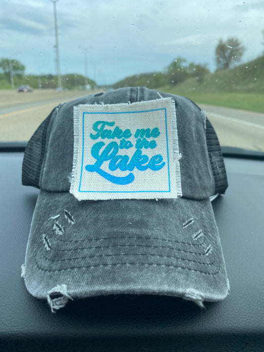Take Me To The Lake Hat Patch