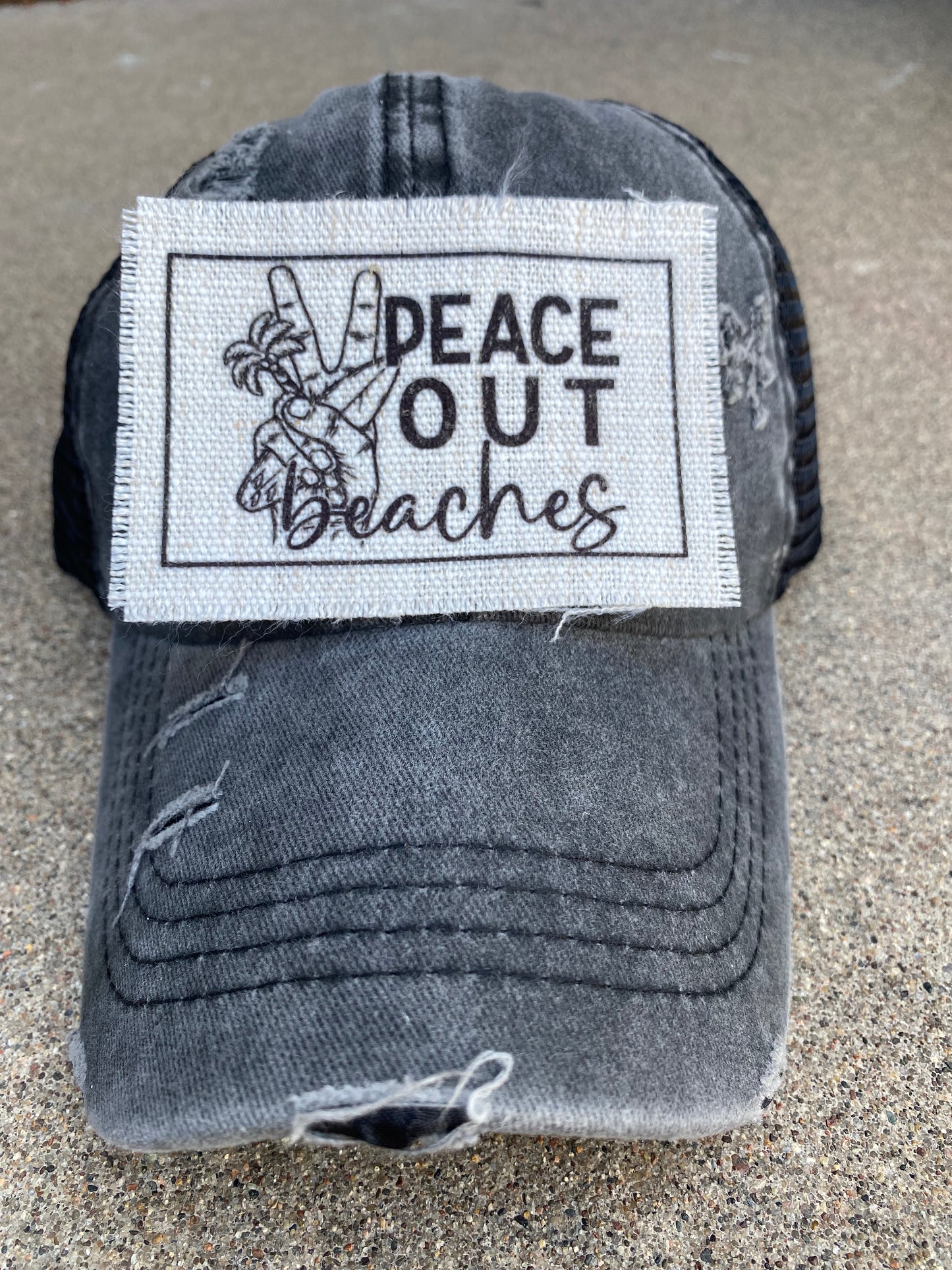Peace Out Beaches Hat Patch
