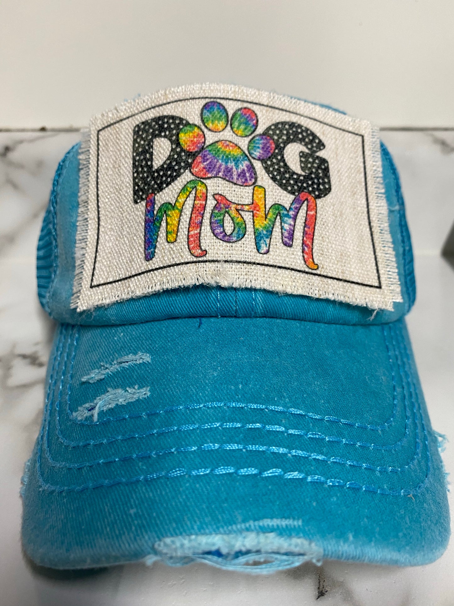 Dog Mom Tye Dye Hat Patch