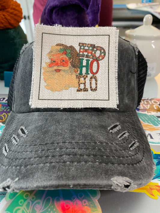 Vintage Santa Ho Ho Ho Hat Patch