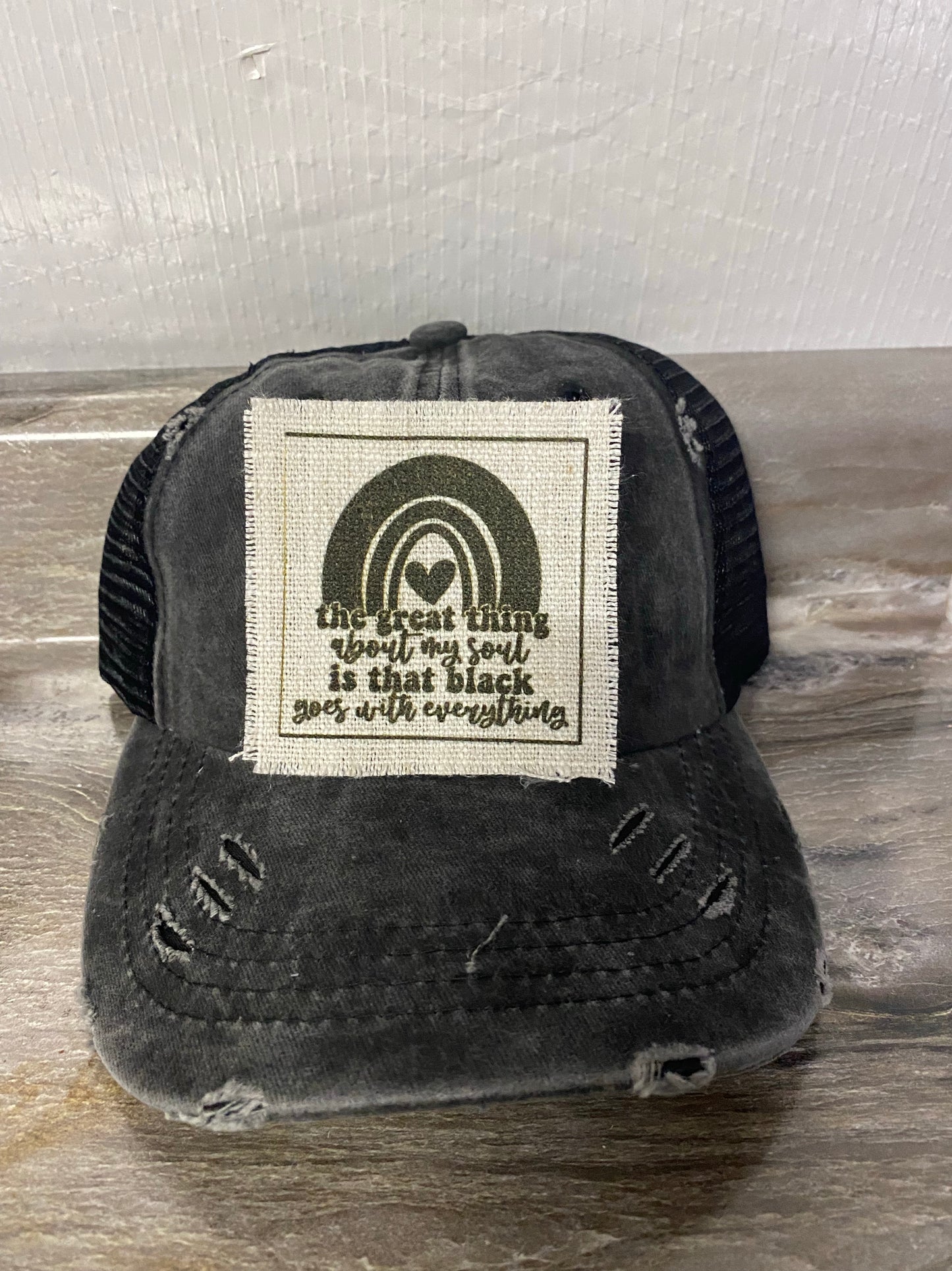 Black Goes With Everything Hat Patch