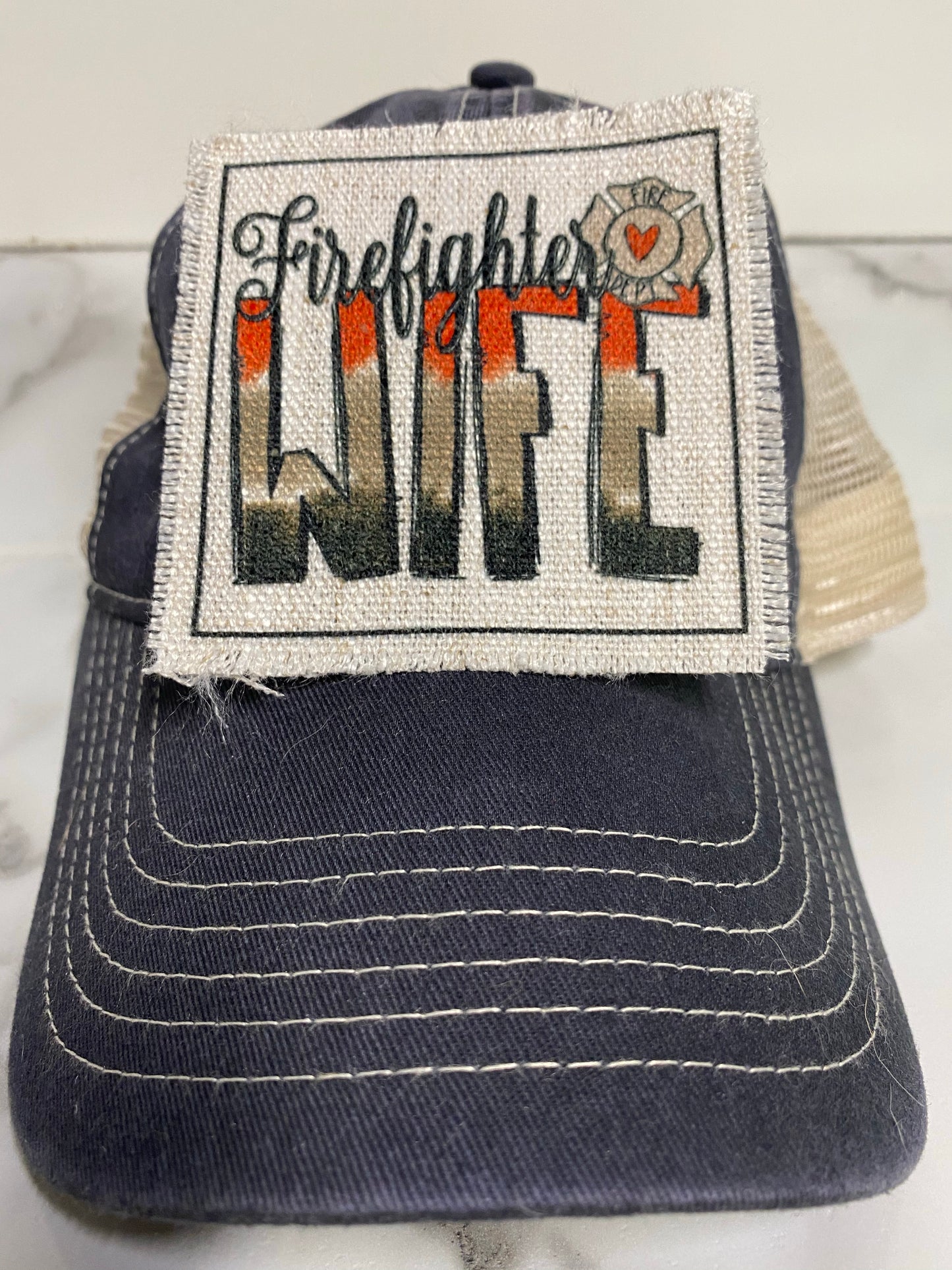Firefighter Wife Hat Patch