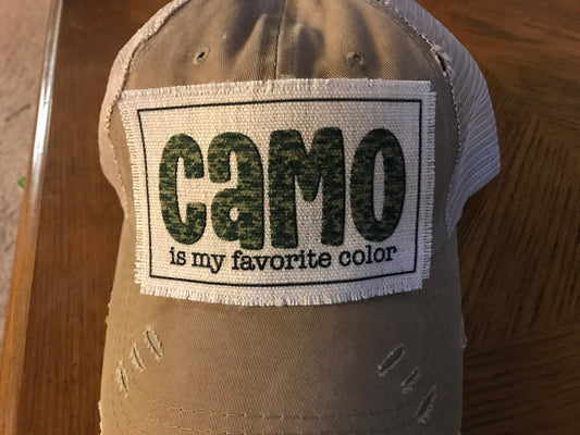 Camo is my Favorite Color Hat Patch