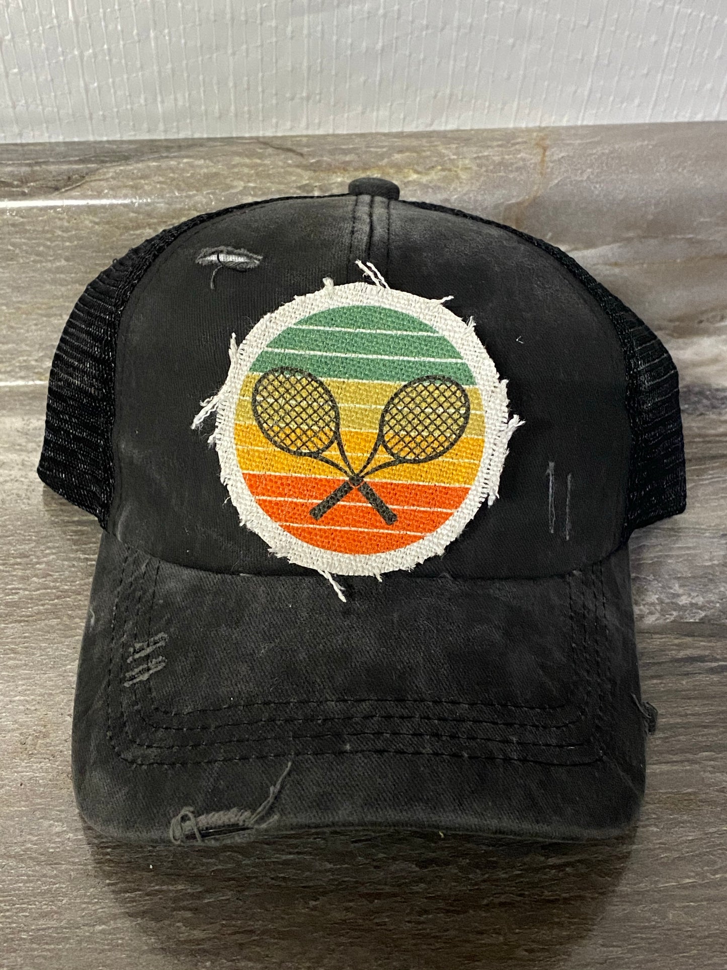 Tennis Sunset Hat Patch
