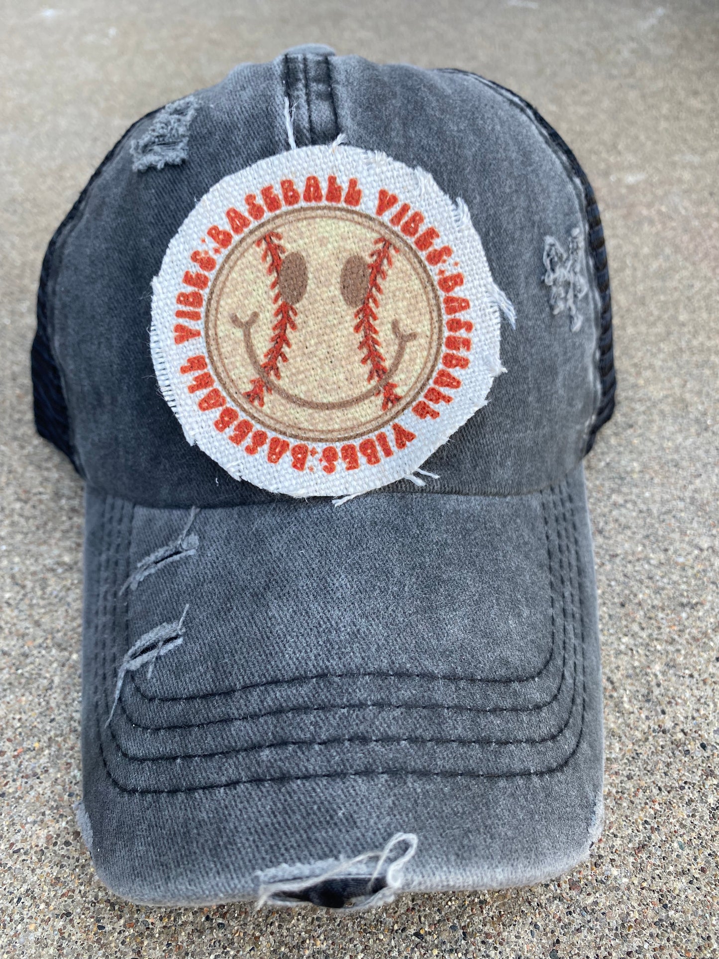 Baseball Vibes Circle Hat Patch