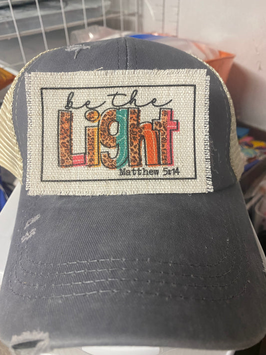 Be Light Matthew 5:14 Hat Patch