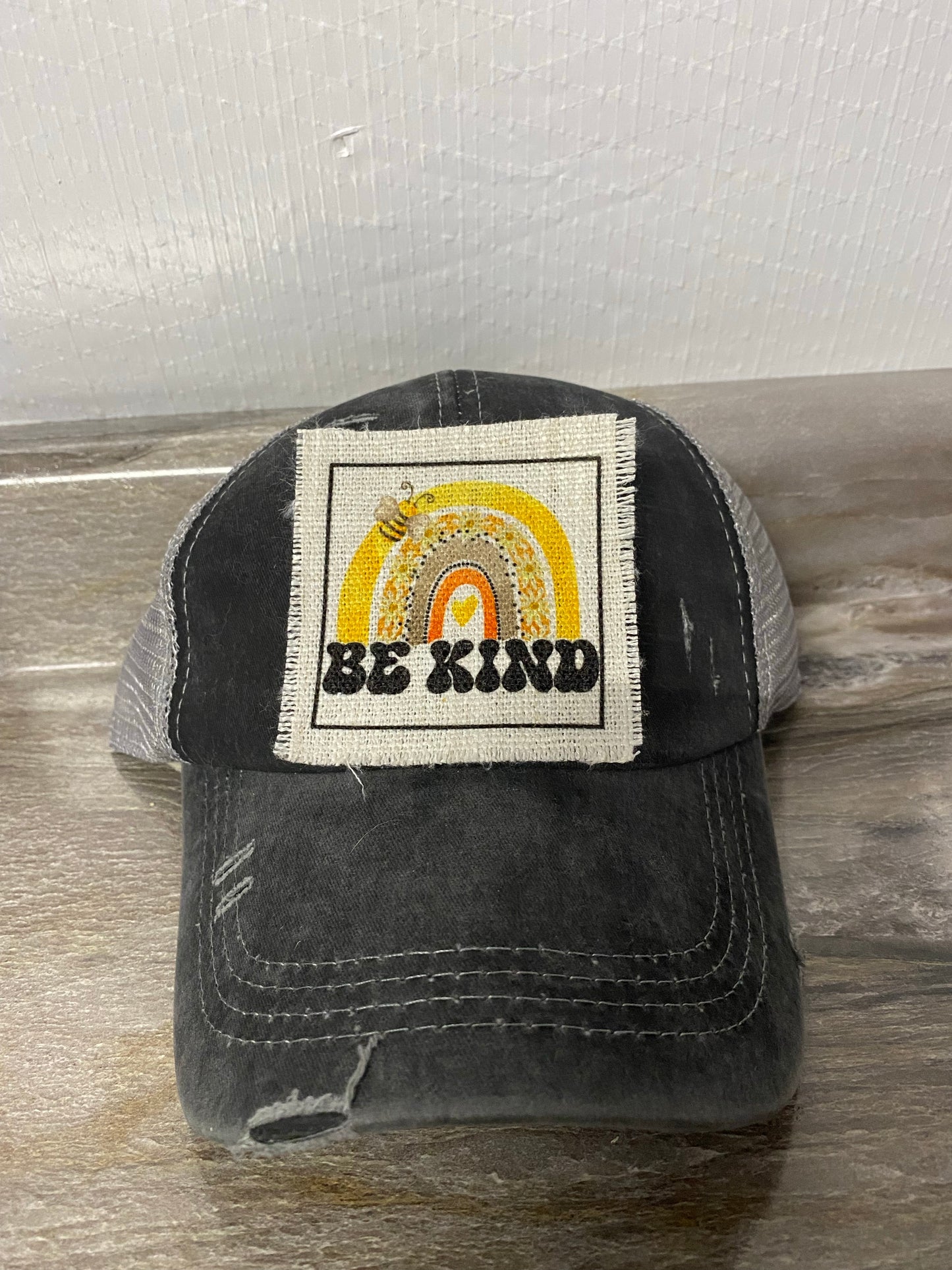 Be Kind Rainbow with Bee Hat Patch
