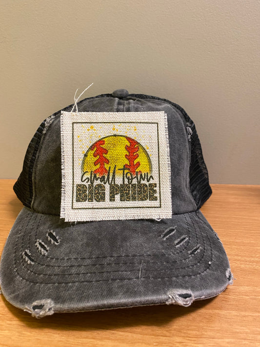 Small Town Big Pride Softball Hat Patch