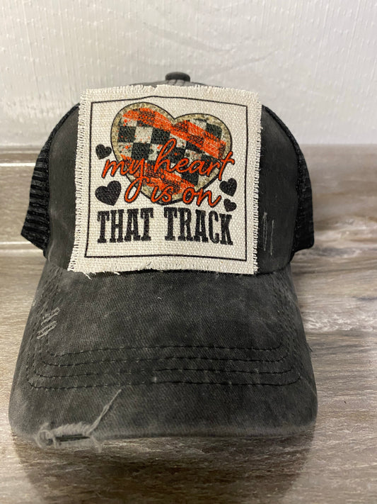 My Heart is on That Track Hat Patch