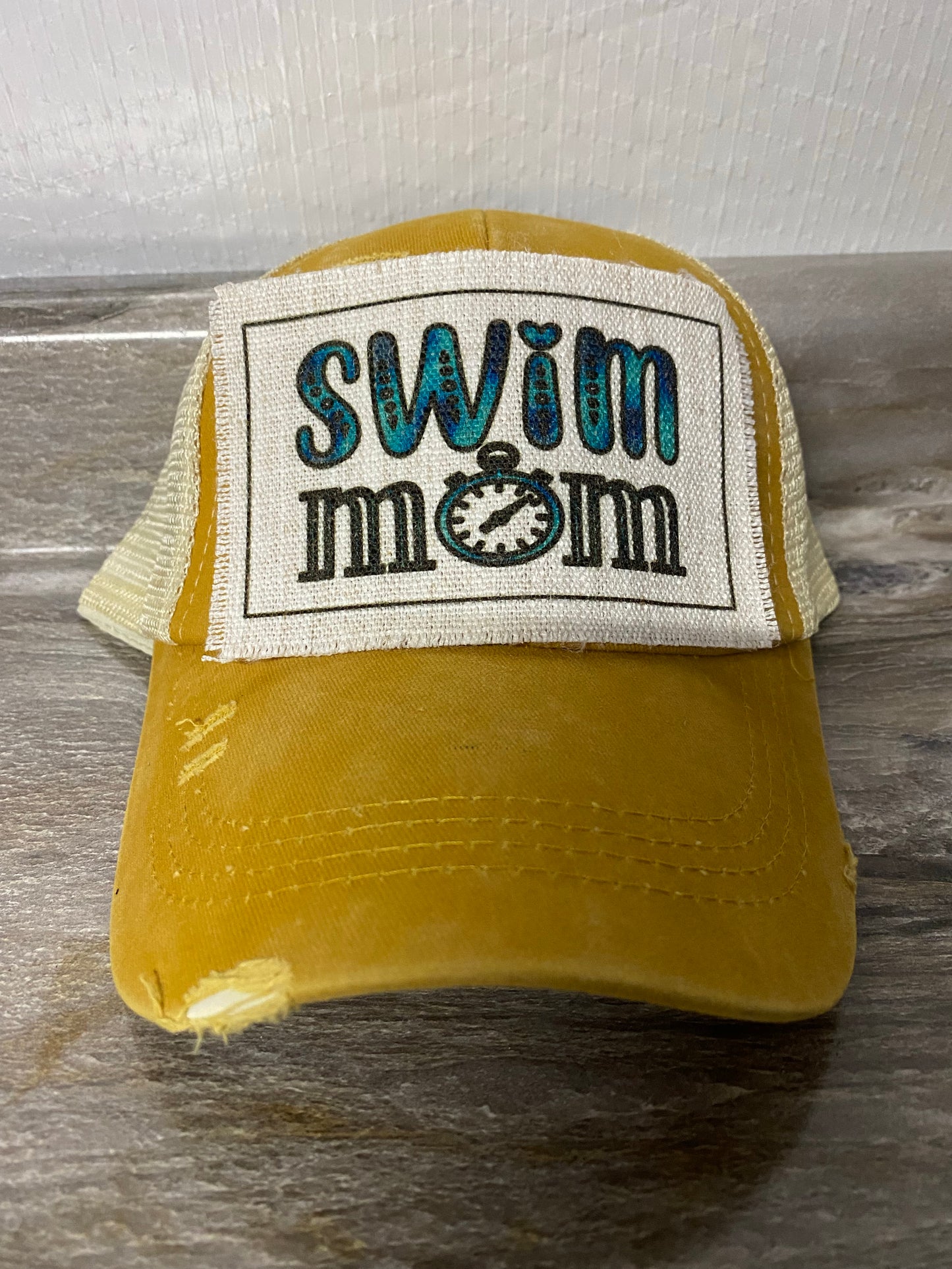 Swim Mom Hat Patch