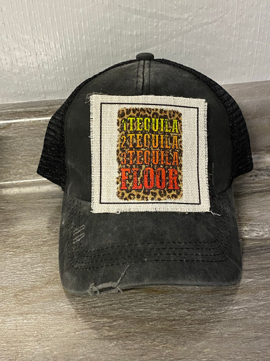 1 Tequila 2 Tequila 3 Tequila Floor Hat Patch