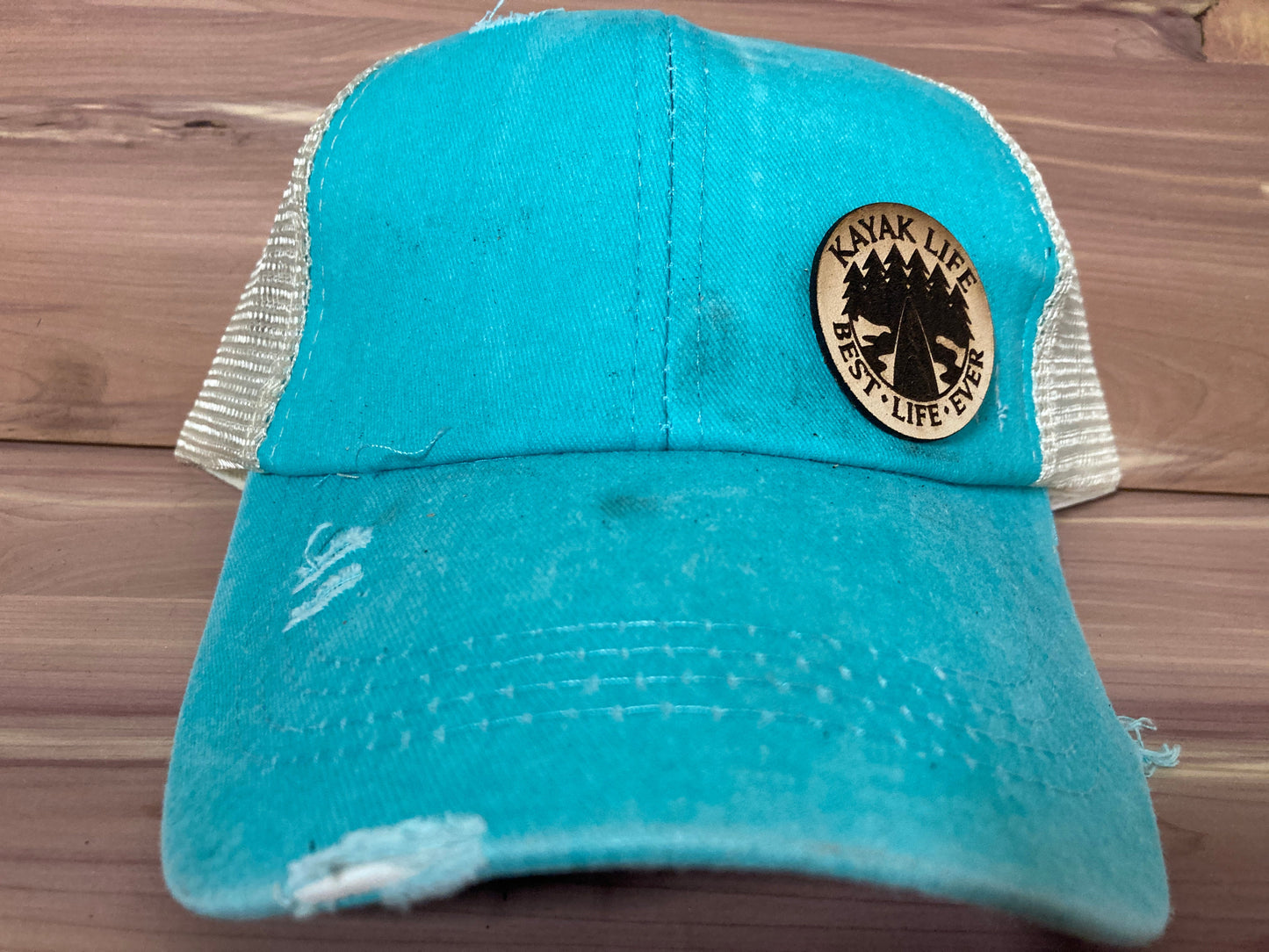 Kayak Life Small Leatherette Hat Patch