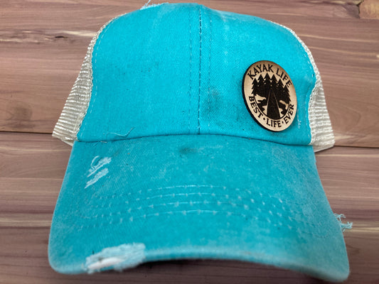 Kayak Life Small Leatherette Hat Patch