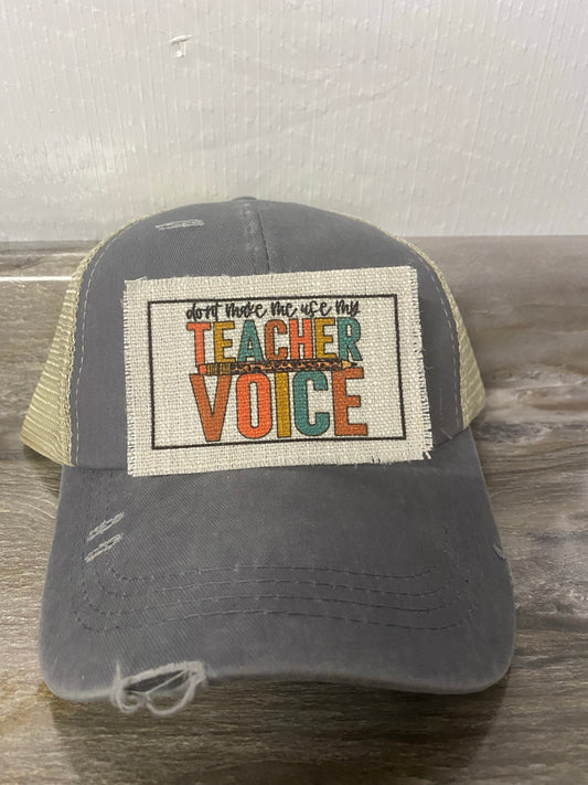 Teacher Voice Hat Patch