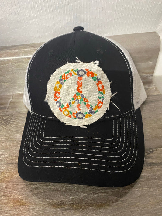 Leopard Peace Sign Hat Patch