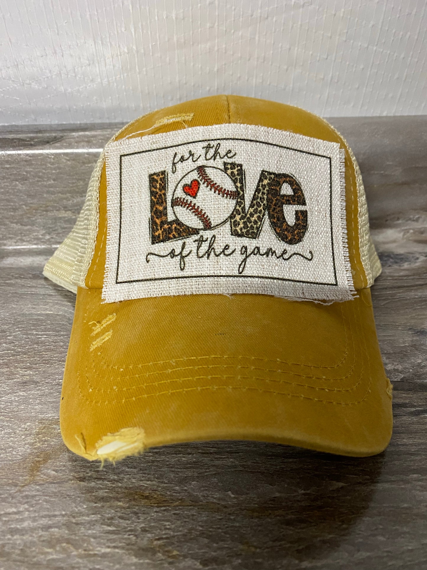 For The Love Of The Game Baseball Hat Patch