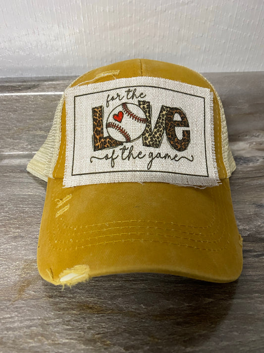 For The Love Of The Game Baseball Hat Patch