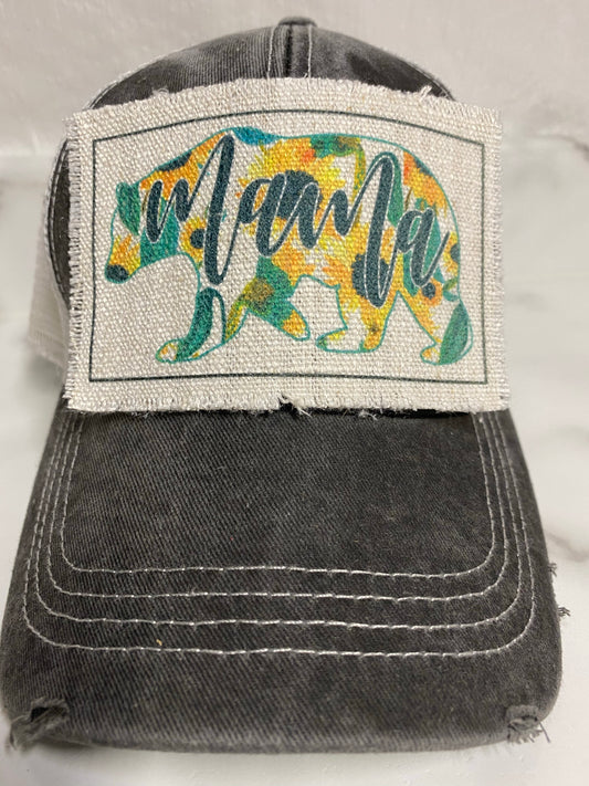 Mama Sunflower Hat Patch