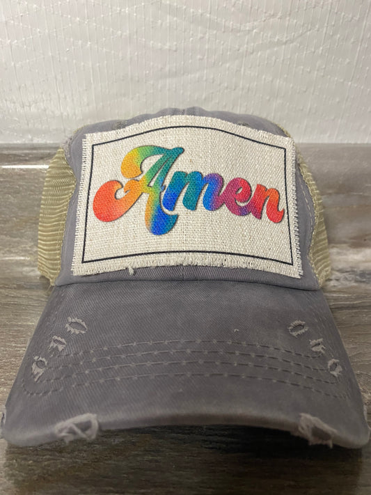Amen Tie Dye Hat Patch