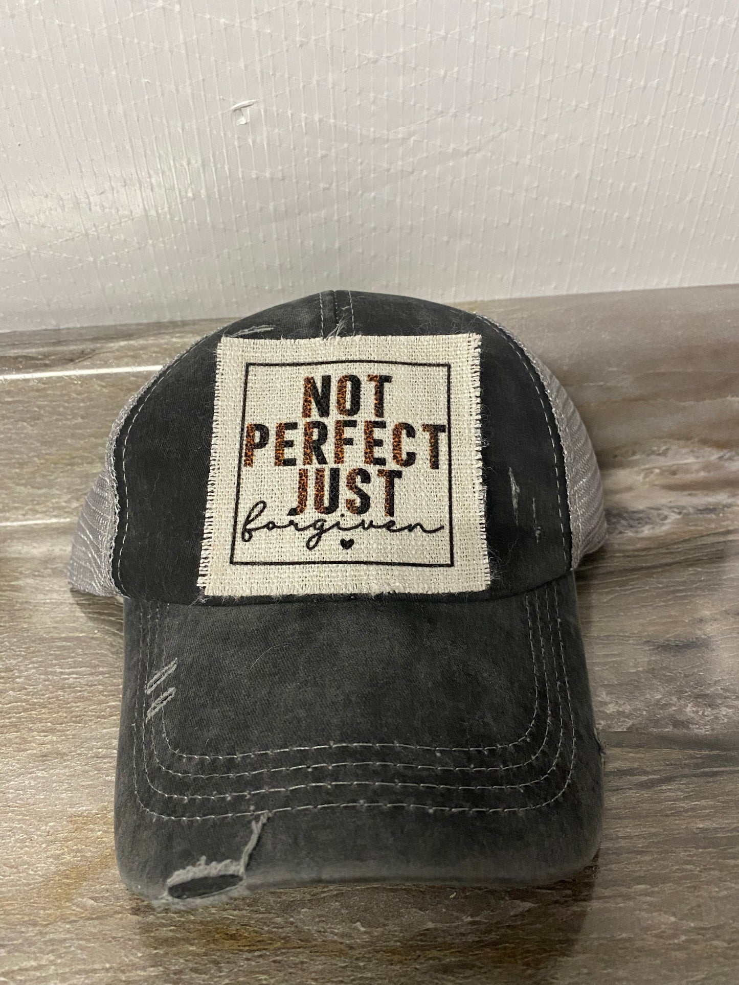 Not Perfect Just Forgiven Hat Patch
