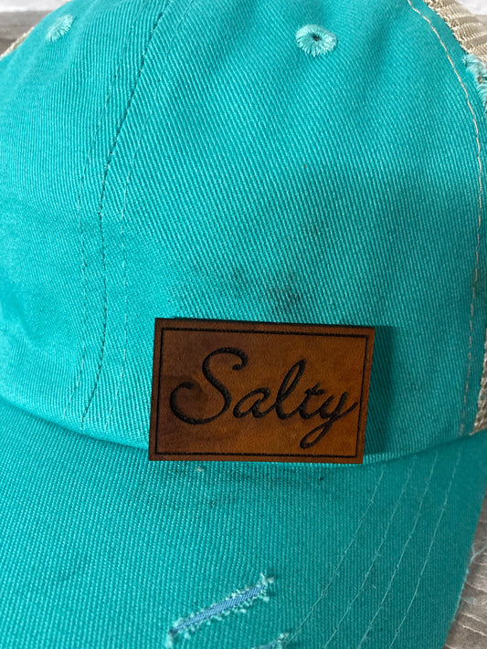 Salty Small Leatherette Hat Patch