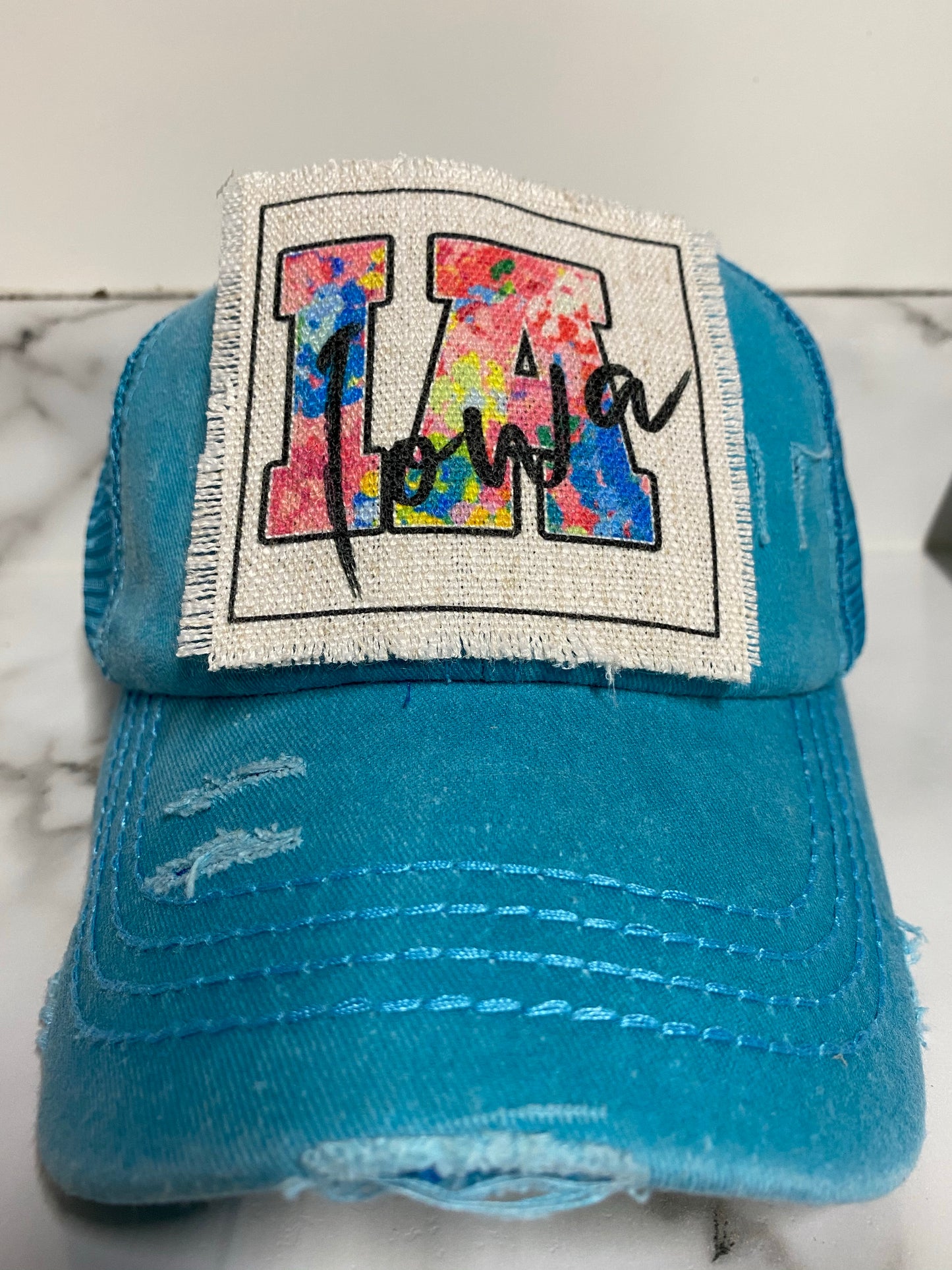 Floral State Hat Patch