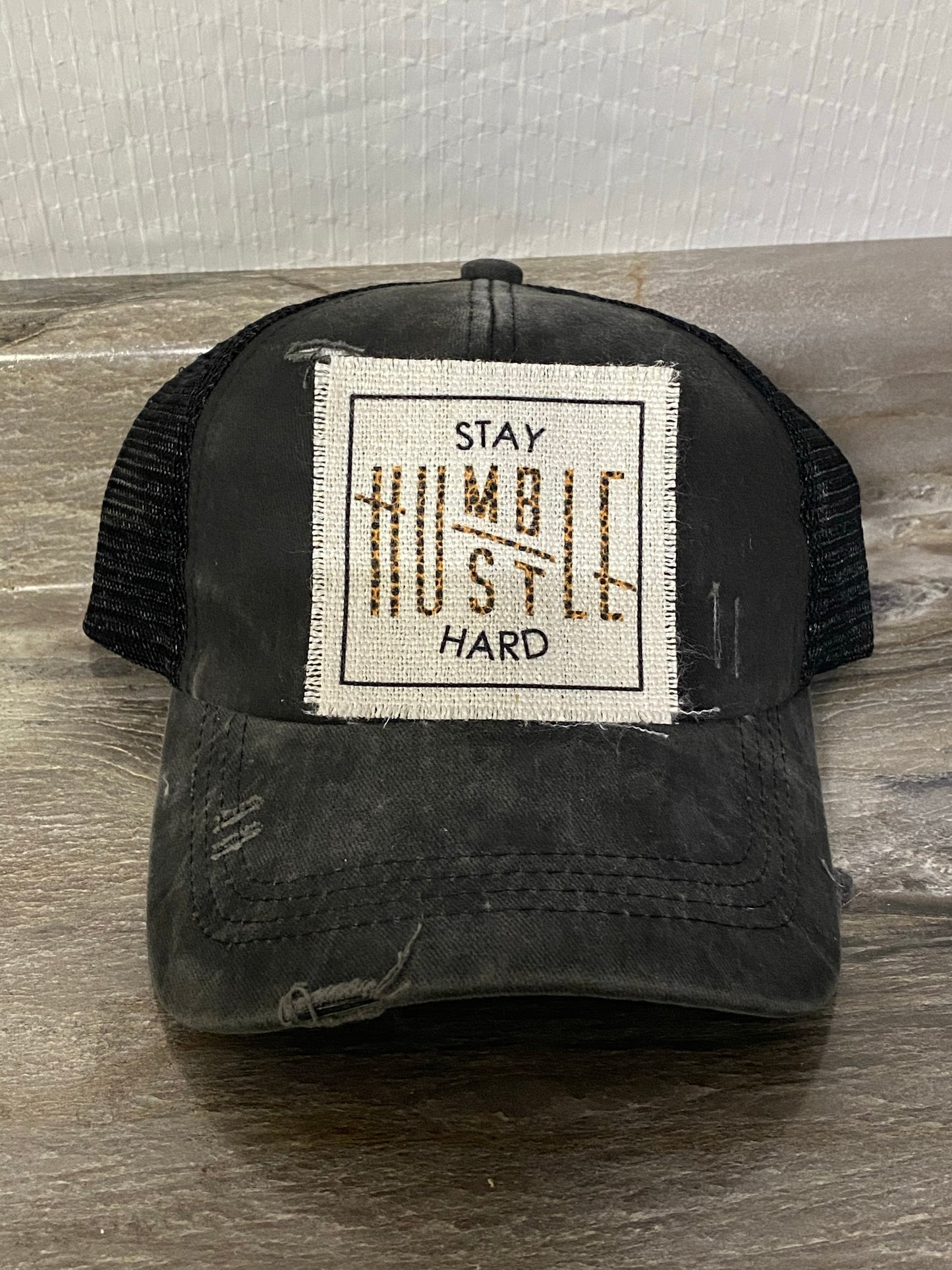 Stay Humble Hustle Hard Hat Patch