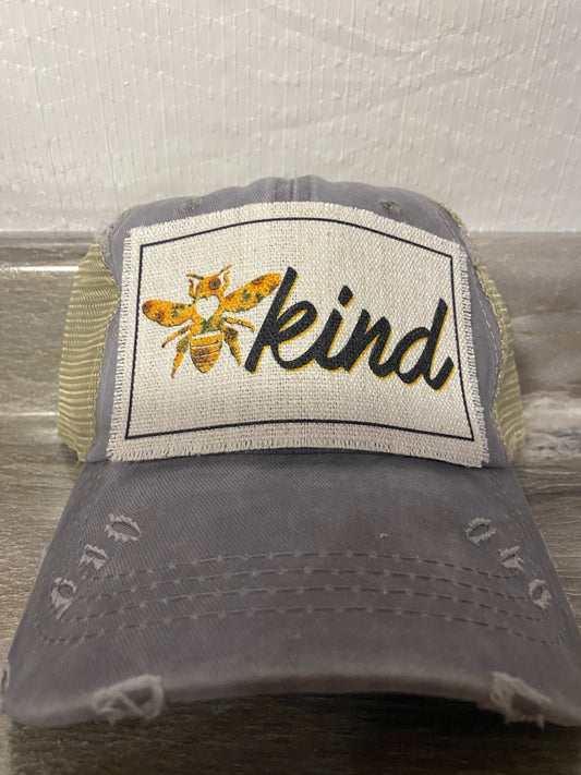 Bee Kind Hat Patch