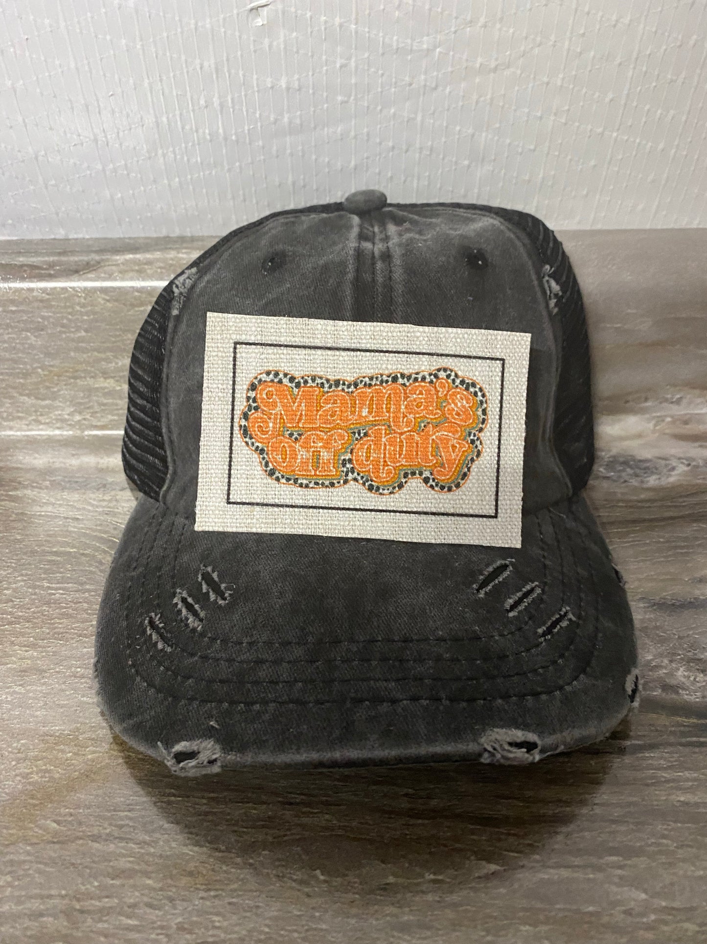 Mama's Off Duty Hat Patch