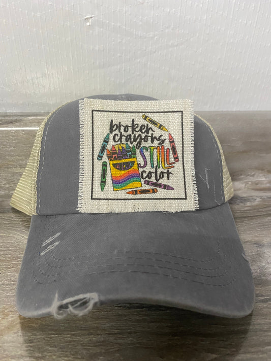 Broken Crayons Still Color Hat Patch