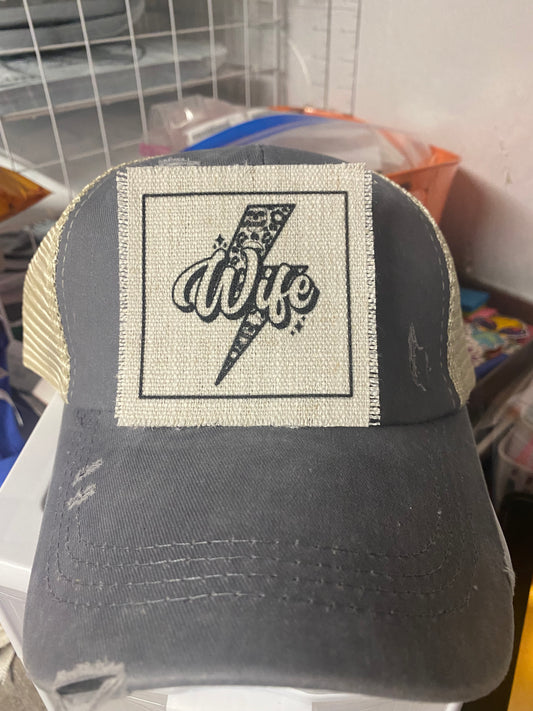 Wife Lightening Bolt Hat Patch