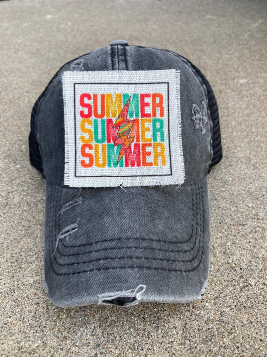 Summer with Bolt Hat Patch