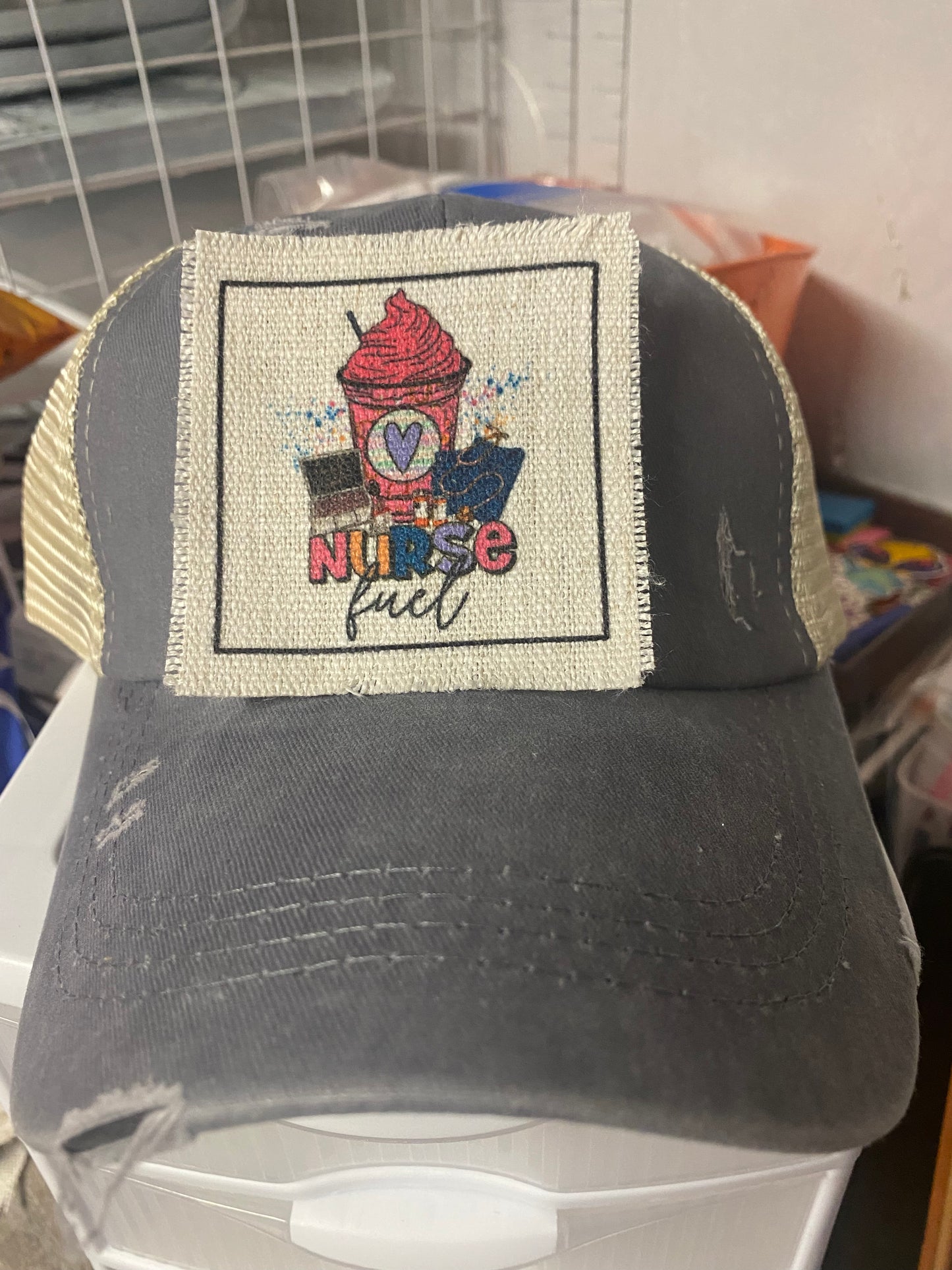 Nurse Fuel with Coffee Cup Hat Patch