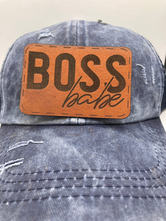 Boss Babe Leatherette Hat Patch