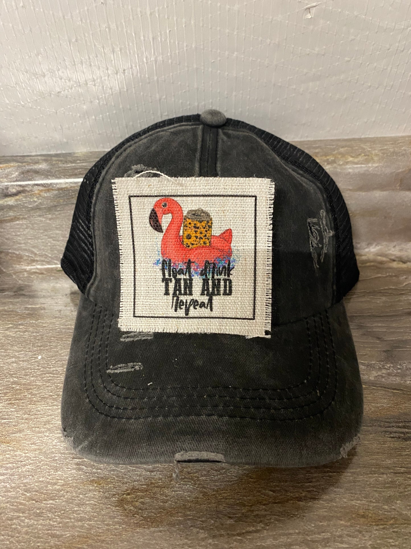 Float Drink Tan and Repeat Hat Patch