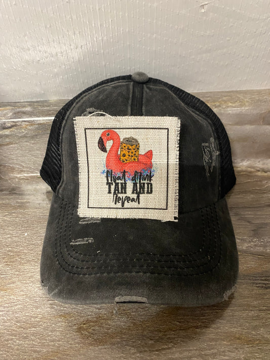 Float Drink Tan and Repeat Hat Patch