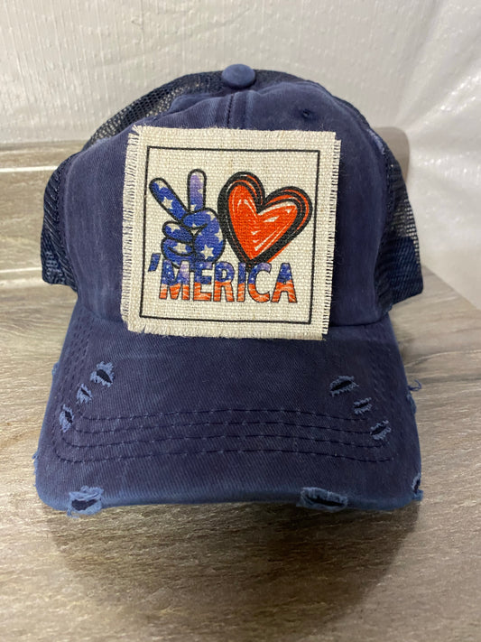 Peace Love ‘Merica Hat Patch