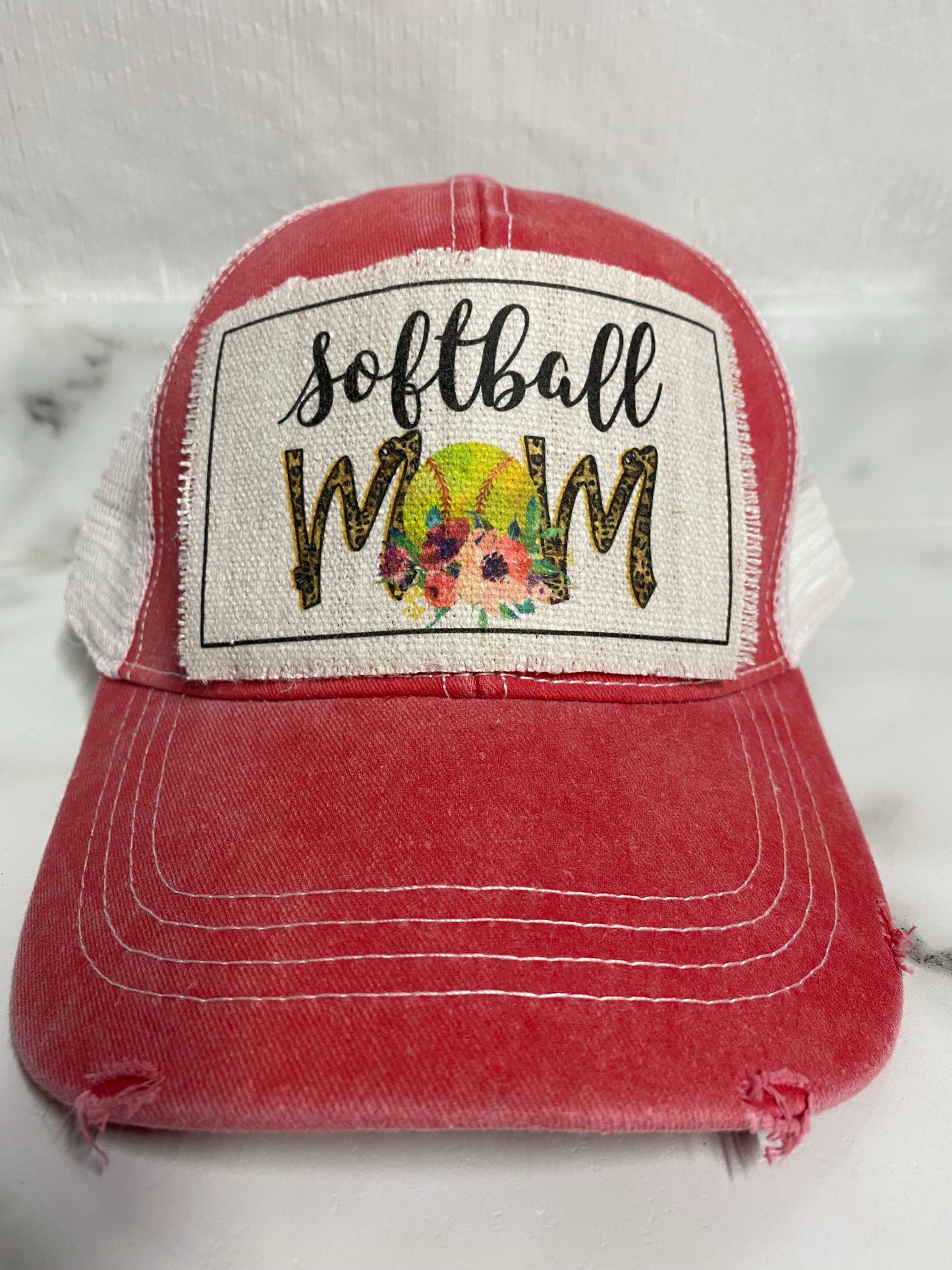 Softball Mom Hat Patch