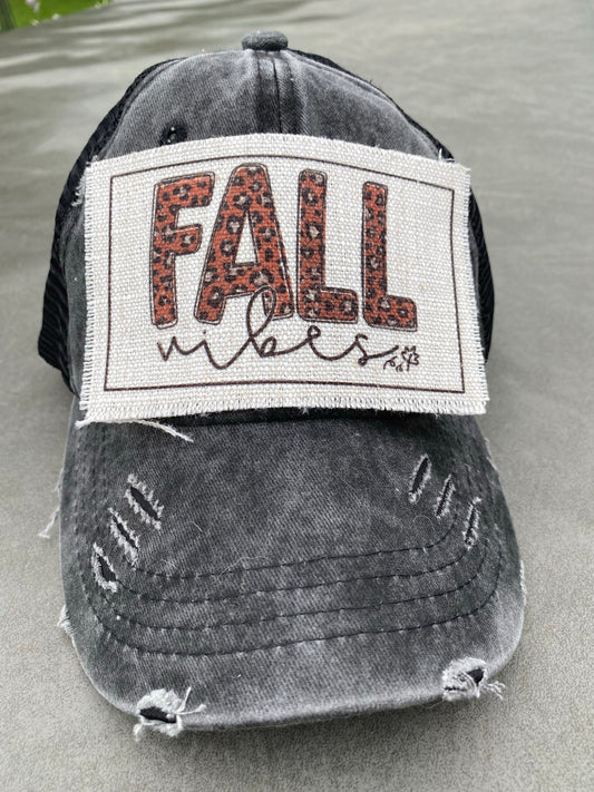 Fall Vibes Leopard Hat Patch