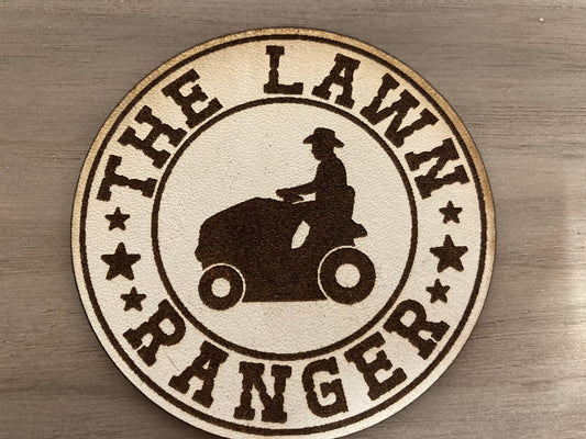 The Lawn Ranger Leatherette Hat Patch