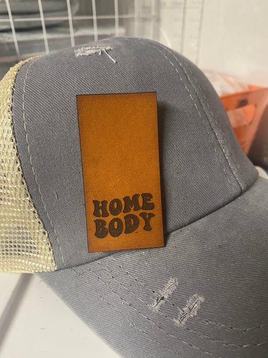 Home Body Fold-Over Leatherette Beanie Patch