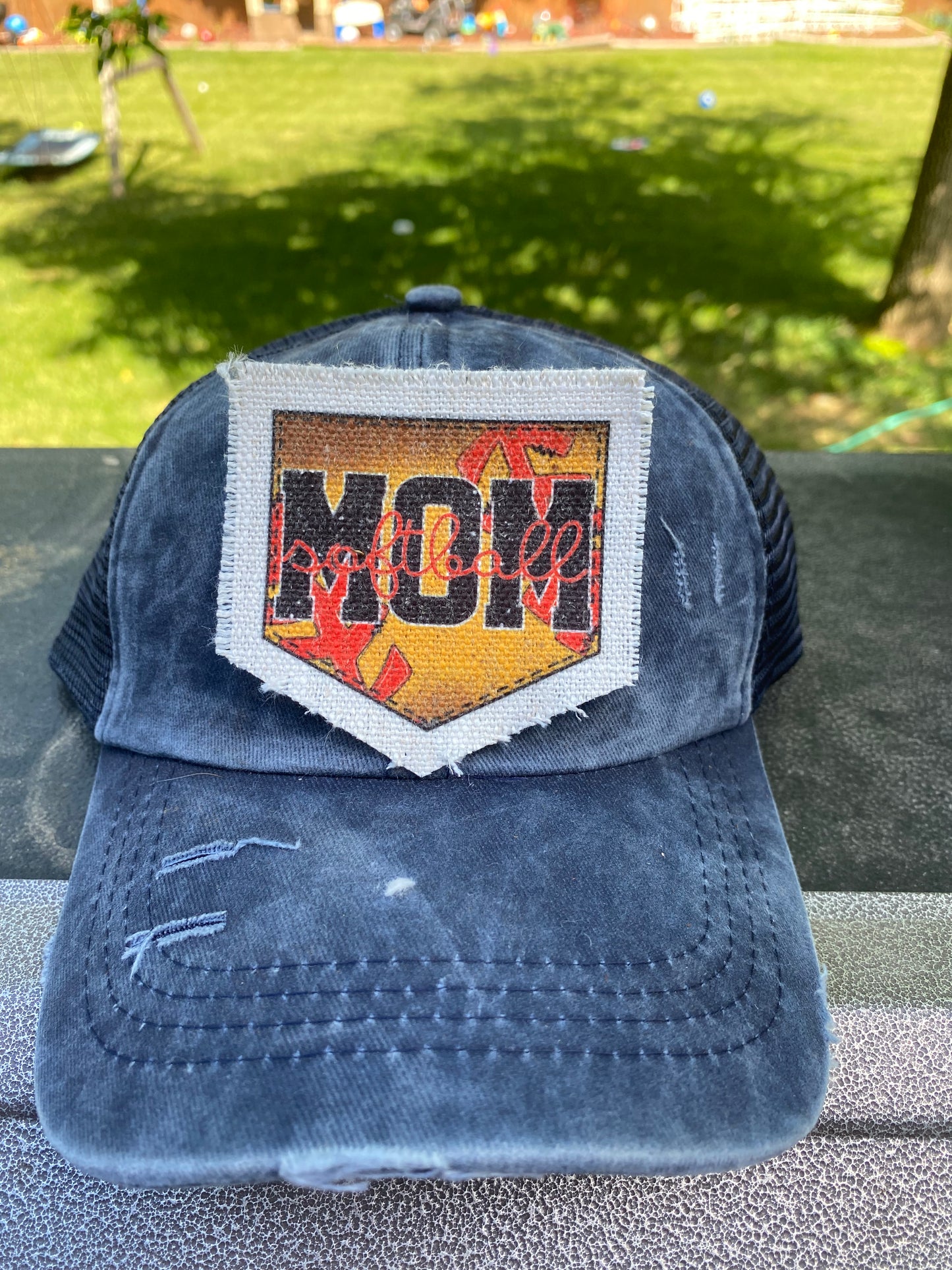 Softball Mom Plate Hat Patch